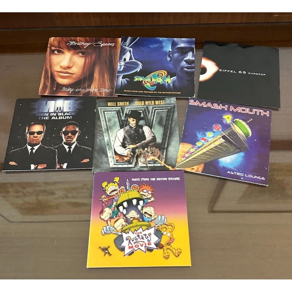 Vintage Lot of 7 Y2K CD Inserts *No CDs* Britney MIB Space Jam Smash Mouth